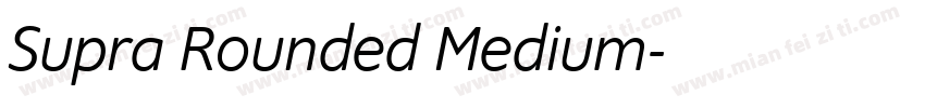 Supra Rounded Medium字体转换